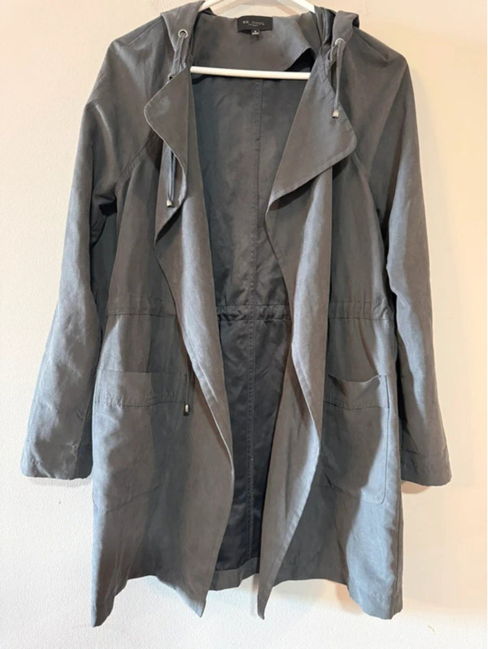Be Cool Los Angeles Women’s Gray Hooded Draped Jacket Size Small